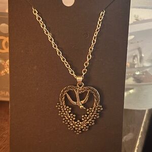 Elegant Silver Heart Pendant Necklace